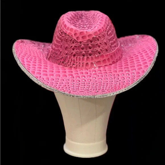 Pink Gator Cowgirl Brim ?Soft Pink Cattleman Felt Cowgirl Hat ? Sparkle Ridge? main image 4